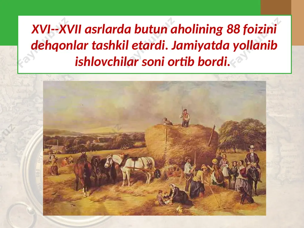 yangi davr boshlarida g'arbiy yevropa mamlakatlarida ijtimoiy-iqtisodiy hayot. 8- sinf - Page 5
