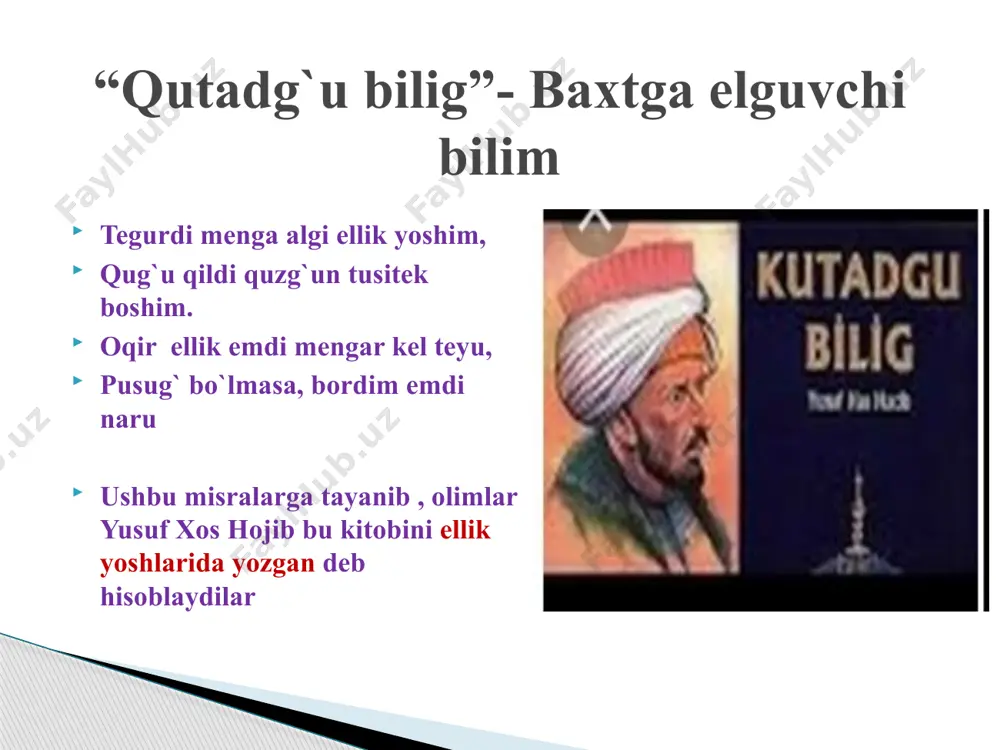 "qutadg'u bilig" asari taqdimoti - Page 5