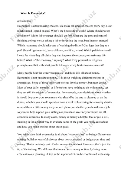 economics basics — DOCX