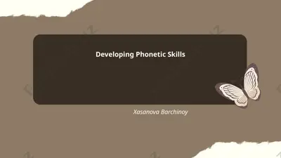 developing phonetic skills — PPTX