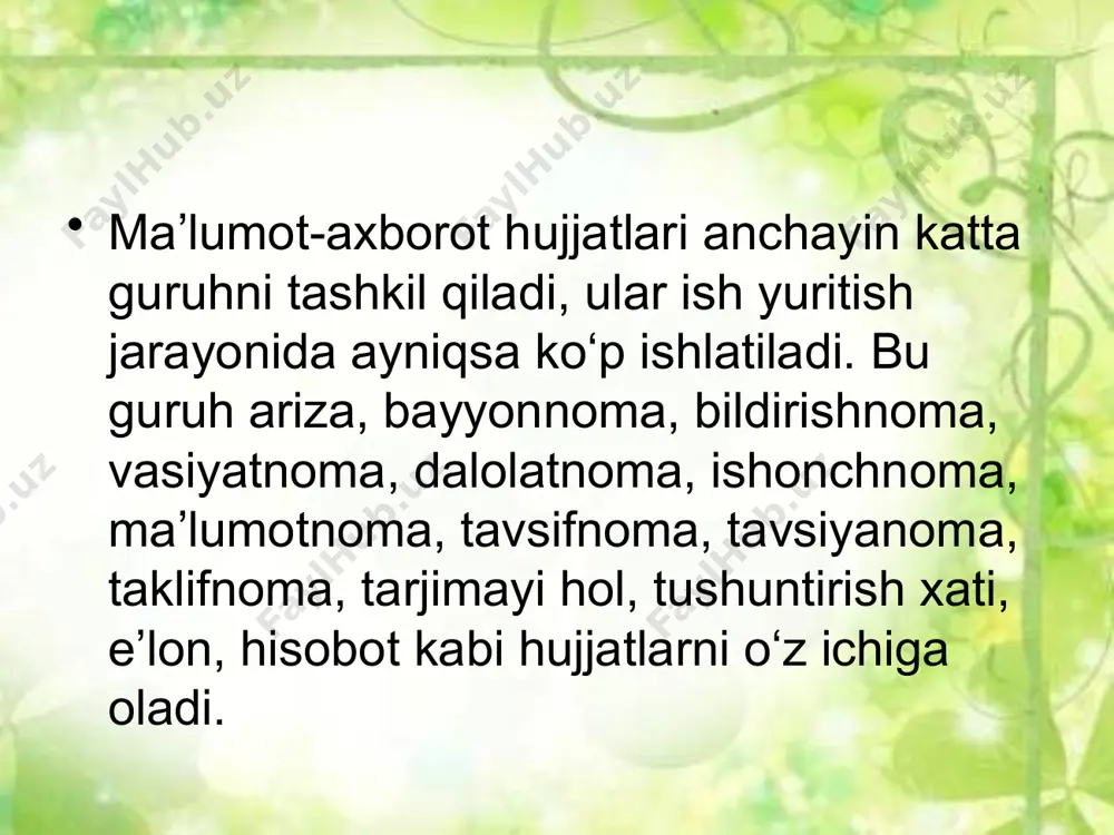 ma'lumot-axborot hujjatlari - Page 5