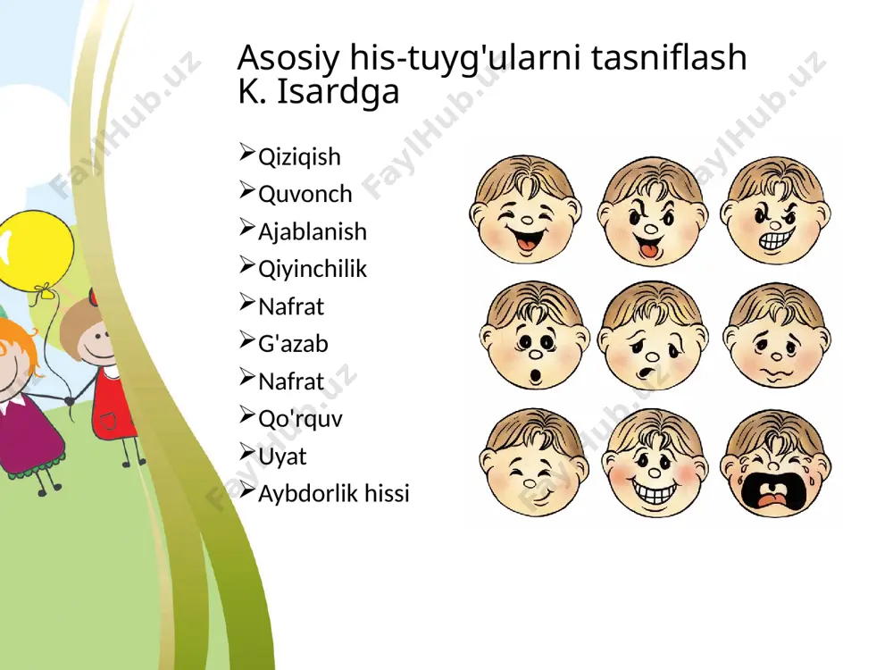 tayotgan edim. men kirish joyiga kirdim va latta yugurayotganini ko'rdim. men latta ko'tarib, mushukcha borligini ko'rdim." uy egasi bolalarga bolaning tirik latta ko'rganida qanday yumaloq ko'zlari borligini ko'rsatishni taklif qiladi. zavq va quvonchni ifodalash bo'yicha tadqiqotlar kalit topildi (7-8 yoshli bolalar uchun) bola maktabda. u ota-onasidan oldin uyga keladi, shuning uchun uning kvartirasining kaliti bor. shunday qilib, endi u kalitni olib, eshikni ochadi, xonasiga kiradi, portfelini qo'yadi, tezda ovqatlanadi va sayrga chiqadi... ammo kalit qayerda? bola uni portfelda, cho'ntagida va atrofida polda qidiradi... kalit yo'q! bola xafa bo'ldi: onam va dadam ishdan kech kelishadi va yo'qotish uchun unga duch kelishadi. u tashqariga chiqdi va u erda qidira boshladi. u uzoq vaqt qidirdi va yig'lamoqchi bo'lganida, to'satdan skameyka ostidagi kalitni ko'rdi (yoki butaning novdasiga osilgan). bola kalitni ushlab oldi va hatto quvonch bilan skameyka atrofida sakrab tushdi va keyin sakrab uyga yugurdi. to'g'ri qaror (8-9 yoshli bolalar uchun) bola o'sib, geolog …