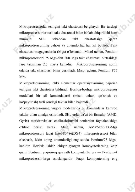 bu amalni bajaruvchi qurilma (rasm) amal bajarilishidan oldin bo‘linuvchini saqlovchi to‘plovchi jamlagich (sm)-dan; bo‘luvchini saqlovchi registr (rgx)- dan, amal bajarilgandan so‘ng hosil bo‘lgan bo‘linmani saqlovchi registr (rgy)- dan, takt schyotchigi (crt) va xona turining to‘lib – toshishini belgilovchi trigger (tp) dan iborat. rgy бўлинма bo‘linma raqami qoldiq ishorasi sm бўлинувчи қолдиқ rgx булувчи amal bajarilishida avvalo bo‘linmaning ishorasi aniqlanadi. agar bo‘linuvchi va bo‘luvchining ishoralari har xil bo‘lsa (amal bajarilishida avvalo bo‘linmaning ishorasi aniqlanadi. agar bo‘linuvchi va bo‘luvchining ishoralari har xil bo‘lsa (sign sm sign rgx), bo‘linmaning ishora xonasida «1» holat o‘rnatiladi (sign rgy:=1) va demak, bo‘linma manfiy sondir. agar ishoralar bir xil bo‘lsa, amalning bu bosqichi bajarilmaydi va rgy, grt da hamda sm va rgx ning ishora xonalarida «0» holat o‘rnatiladi. agar sm ning ishora xonasida «0» yozilgan bo‘lsa, bo‘linuvchidan bo‘luvchi ayriladi. buning uchun sm ga rgx da saqlanuvchi son teskari kodda uzatiladi (sm:= sm+rgxtesk). natijada musbat son hosil bo‘lsa …