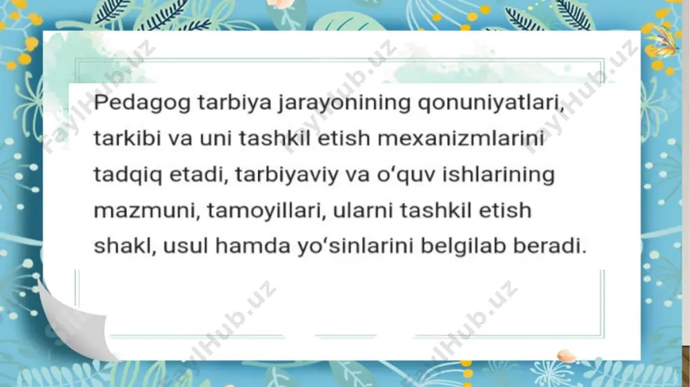 pedagogika tarbiya muammosining o’rganilishi - Page 4