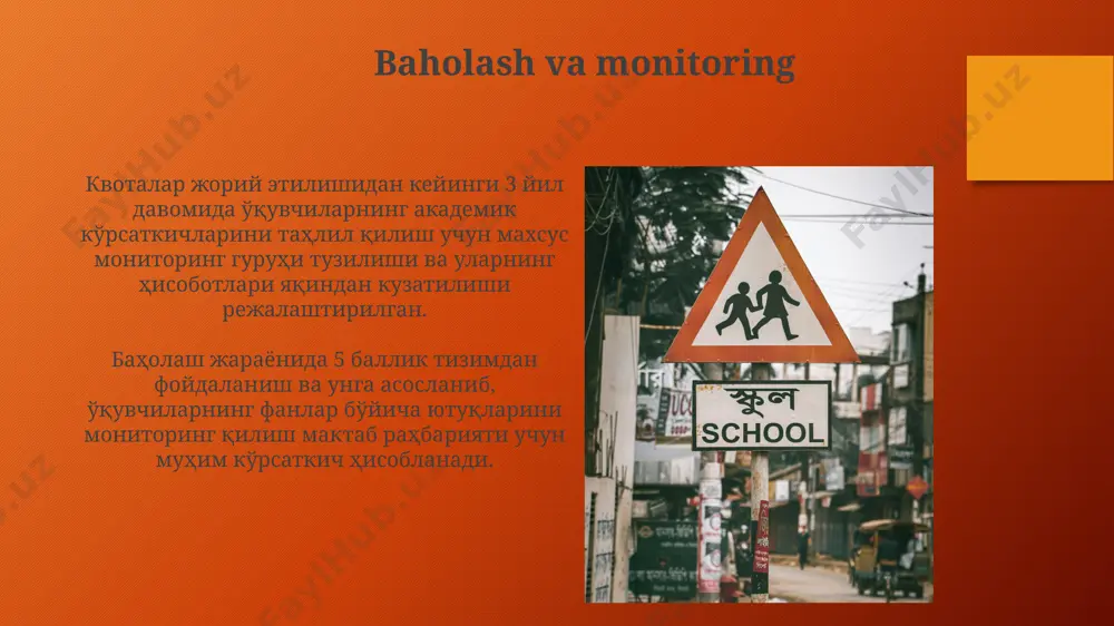 иладиган тест натижалари ва мактабнинг жойлашувини ҳисобга олувчи алгоритмлардан фойдаланиш мумкин. квоталарни жорий этиш жараёнида аҳолининг 5% дан ортиқроқ қисмини ташкил этувчи этник гуруҳлар учун алоҳида квоталар белгиланиши мумкин, бу эса уларнинг тенг имкониятларга эга бўлишини таъминлашга хизмат қилади. kvotaning ta'lim sifatiga ta'siri ta'lim sifatining yaxshilanishiga qaramasdan, kvotalar ayrim iste'dodli o'quvchilarning imkoniyatlaridan mahrum qilishi va akademik raqobatni pasaytirishi mumkin. masalan, 10% ga. kvota tizimini samarali boshqarish uchun qo'shimcha 5-10% byudjet mablag'lari kerak bo'lishi mumkin, bu esa ta'lim tizimining umumiy xarajatlarini oshiradi. davlat maktablarida kvotaga ehtiyoj davlat maktablarida o'quvchilarning 30% dan ortig'i kam ta'minlangan oilalardan bo'lsa, ijtimoiy tengsizlikni kamaytirish uchun kvotalar joriy etilishi zarur. shahar va qishloq maktablari o'rtasidagi ta'lim sifatida farqni kamaytirish maqsadida, qishloq hududidan kelgan abituriyentlar uchun kvotalarni 20% ga oshirish taklif etiladi. o'qituvchilarning roli o'qituvchilar kvotalarni amalga oshirishda muhim rol o'ynaydi, ayniqsa, kam vakillik etilgan guruhlardan bo'lgan 15% talabalarga qo'shimcha qo'llab-quvvatlashni ta'minlashda. ta'lim muassasalarida kvotalarning samaradorligini oshirish uchun …