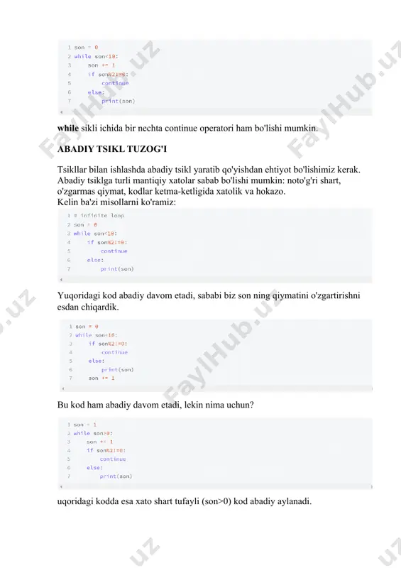 pythonda sikl operatorlari (while) - Page 4
