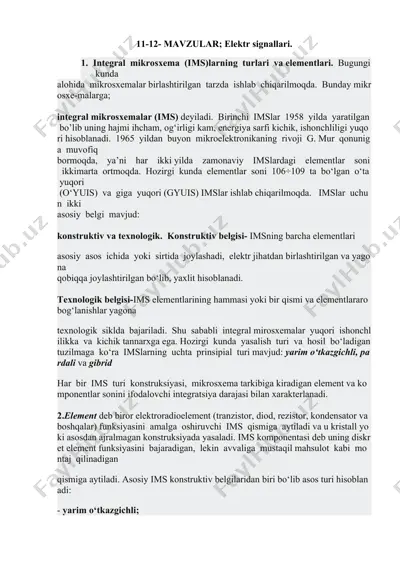 integral mikrosxemalar (ims) — DOCX