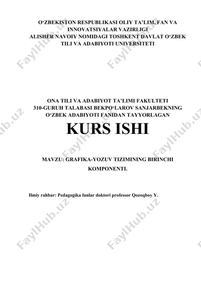 grafika-yozuv tizimi — DOCX