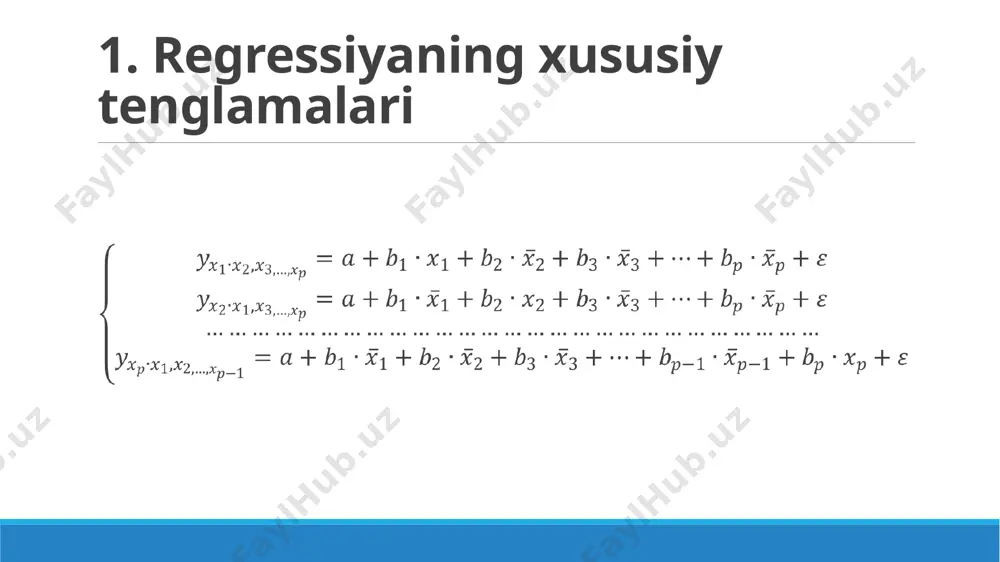 regressiyaning xususiy tenglamalari - Page 4