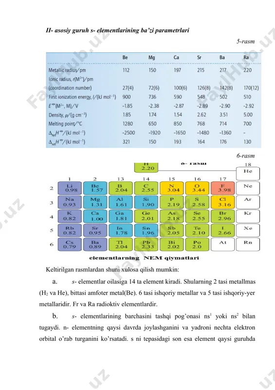 uv bug’i o’tkazilsa vodorod hosil bo’ladi: ch4+h2o↔co2+3h2 ↑ g) metanni katalitik oksidlash orqali: 2ch4 +о2 ↔ 2co+4h2 ↑ d) metanni termik parchalash orqali: y) suvni elektrolizi orqali: j) laboratoriya sharoitida aktiv metallarga suv yoki suyultirilgan kislotalar ta'sir ettirish orqali: 2na+2h2o = 2naoh+ h2 ↑ zn+2hcl = zncl2 + h2 ↑ k) gidridlarni gidrolizi orqali: cah2 + 2h2o = ca(oh )2 + 2h2 ↑ l) ishqorlarga zn va al ta'sir ettirish orqali: 2al +2naoh +6h2o = 2na[ al(oh )4 ] +3h2 ↑ zn+2koh +2h2o = k2[zn(oh )4 ] + h2 ↑ vodorod metallar va metallmaslar bidan hosil qilgan birikmalari -1 va +1 oksidlanish darajalarini namoyon qiladi. masalan: 2na + h2 = 2nah ca + h2 = cah2 2al + 3h2 = 2alh3 h2 + f2 = 2hf h2 + c12 = 2hc1 h2 + s = h2s 3h2 + n2 = 2nh3 metall gidridlari suv bilan shiddatli reaksiyaga kirishib vodorod va …