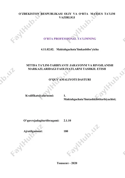 o’quv amaliyoti dasturi — DOC