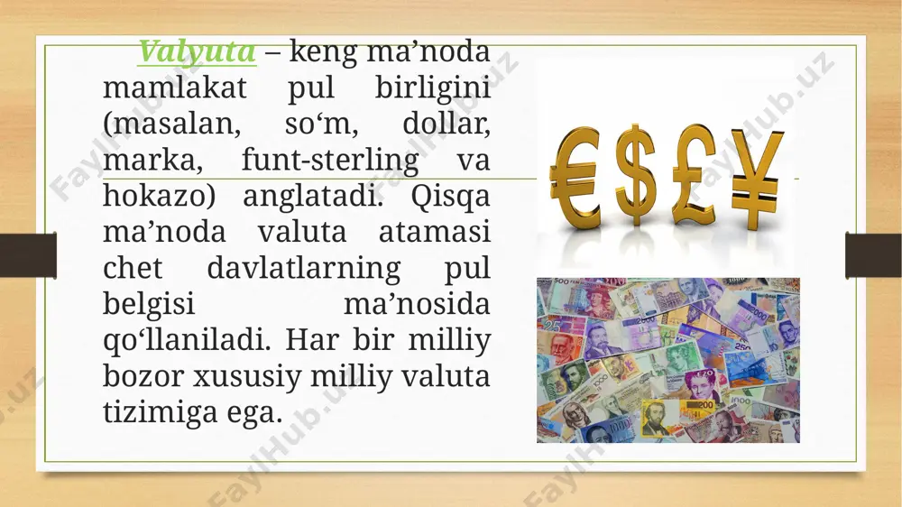 an asosiy muammo shundan iboratki, u jahon savdosi hajmini qisqartiradi, uning tarkibini va savdo aloqalarini o‘zgartirib yuboradi, iqtisodiy maqsadga muvofiqlikning buzilishiga hissasini qo‘shadi. buning oqibatlarini hisobga olmaslik mumkin emas. 3. valyuta nazorati. boshqa muqobil variant valyuta nazorati hisoblanadi. valyuta nazorati sharoitida hukumat milliy eksportyorlar olgan barcha tegishli chet el valutalarini davlatga sotish talabi bilan ularning etishmasligi muammosini hal qilishi mumkin. keyin, hukumat o‘z navbatida chet el valyutasining bu zahirasini turli milliy importyorlar o‘rtasida taqsimlaydi. shu yo‘l bilan hukumat milliy importni, milliy eksport hisobidan olingan chet el valyutasi miqdoriga cheklaydi. valyuta nazorati tizimi bir qator kamchiliklarga ega. birinchidan, savdo cheklashlari (boj, kvota, eksportga subsidiya) kabi valyuta nazorati nisbiy ustunlik tamoiliga asoslangan xalqaro savdoning tarkib topgan aloqalarini buzadi. ikkinchidan, etarli bo‘lmagan valyuta resurslari ustidan valyuta nazorati jarayoni, so‘zsiz, alohida importyorlarni kamsitilishi bilan bog‘liq. uchinchidan, nazorat tadbirlari iste’molchining tanlash erkinligiga tajovuz qilish hisoblanadi. 4. ichki makroiqtisodiy tartibga solish. valyuta kursi barqarorligini ushlab turishning …