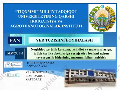 yer resurslarini boshqarish kafedrasi — PPTX