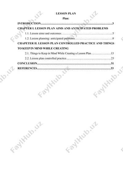 lesson plan — DOCX
