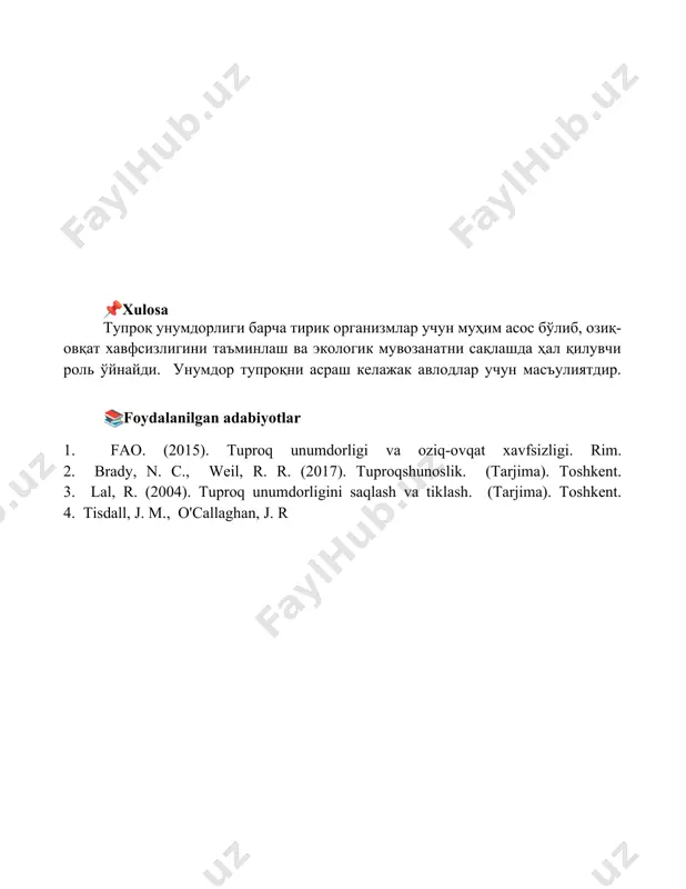 tuproq unumdorligi va uning ahamiyati - Page 5