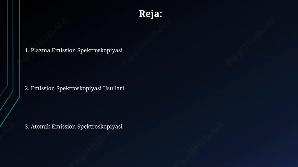 i atomlarni qo'zg'atish uchun yetarlidir. icp-aes spektrometri 165 nm dan 800 nm gacha bo'lgan to'lqin uzunliklarida nurlanishni aniqlashga imkon beradi, bu esa keng elementlar doirasini qamrab oladi. atomik emissiya spektroskopiyasi (aes) aesning aniqligi va sezgirligi namunadagi element konsentratsiyasiga, ishlatilgan uskunaning texnik xususiyatlariga va o'lchov shartlariga bog'liq bo'lib, ppm (millionning bir qismi) darajasida aniqlash imkonini beradi. atomik emissiya spektroskopiyasi (aes) elementlarning qo'zg'algan holatdagi atomlar tomonidan chiqariladigan xarakterli yorug'lik to'lqin uzunliklarini 380 dan 780 nm gacha bo'lgan diapazonda aniqlashga asoslangan. spektral chiziqlarning intensivligi va konsentratsiya o'rtasidagi bog'liqlik past konsentratsiyalar (10⁻⁶-10⁻³ mol/l)da chiziq intensivligi konsentratsiyaga deyarli chiziy bog'liq bo'ladi, bu esa kvantitativ tahlilni soddalashtiradi. yuqori konsentratsiyalarda (10⁻² mol/l dan yuqori) chiziylik buziladi, self-absorbsiya va boshqa omillar hisobga olinishi kerak, bu aniqlikni pasaytiradi. grafita pechli atom emissiya spektroskopiyasi (gfaes) gfaes texnikasi, qo'shimcha kimyoviy jarayonlar yordamida matritsaning ta'sirini kamaytirish orqali, 0.1% dan kam bo'lgan chegaraviy aniqlikka erishish imkonini beradi. grafit pechli atom emissiya spektroskopiyasi (gfaes) …