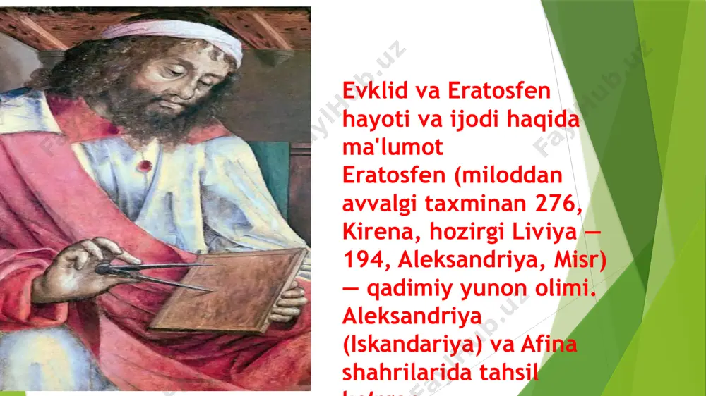 yevklid va erotosfen hayoti va ijodi - Page 2
