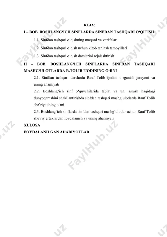 jodiy fikrlovchi, boy milliy meros, shuningdek, umuminsoniy va milliy qadriyatlarga sadoqatli barkamol shaxsni tarbiyalab voyaga etkazish vazifalari ham belgilab o‘tilgan. darhaqiqat, mustaqillik davrida yoshlar tarbiyasi uchun ularning qobiliyat va ist’dodlarini ro‘yobga chiqarish uchun barcha sharoitlar yaratildi. 1997- yil 29- avgustda qabul qilingan “ta’lim to‘g‘risida”gi qonunda va “kadrlar tayyorlash milliy dasturi” da yoshlarni jismonan baquvvat, ma’naviy jihatdan yuksak, aqliy jihatdan barkamol, ruhiy jihatdan qobiliyatli, zamonaviy ilm va kasb – hunarni mukammal egallagan, o‘zining shaxsiy fikriga ega, vatanparvar, insonparvar va mehnatsevar shaxs qilib tarbiyalash ko‘zda tutilgan. hozirda ta’lim tarbiya tizimida asl milliy qadriyatlarga tayaninsh tobora qaror topib bormoqda va ko‘ngil tarbiyasiga, ya’ni inson ma’naviyatini shakllantirishga birlamchi vazifa sifatida yondashish ustuvor bo‘lib bormoqda. ma’lumki, boshlang‘ich ta’lim insonning bilim va tarbiya olishida poydevor vaifasini o‘taydi. boshlang‘ich sinflardagi o‘qish ta’limi sohasining asosiy maqsadi bolalarning yosh xususiyatlarini e’tiborga olgan holda, og‘zaki va yozma nutqini hamda tafakkurini o‘stirish, ularni shaxs sifatida shaakllantira borishni amalga oshirish, ularda bilim …