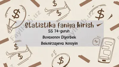 statistika faniga kirish — PPTX