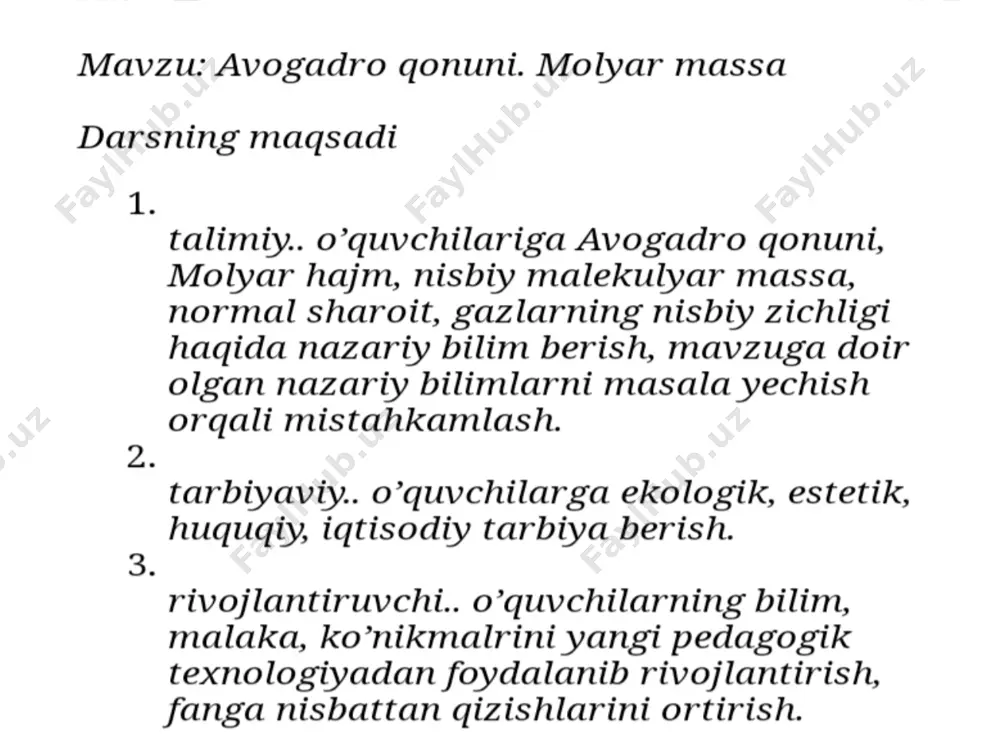 avogadro qonuni. molyar hajm - Page 2