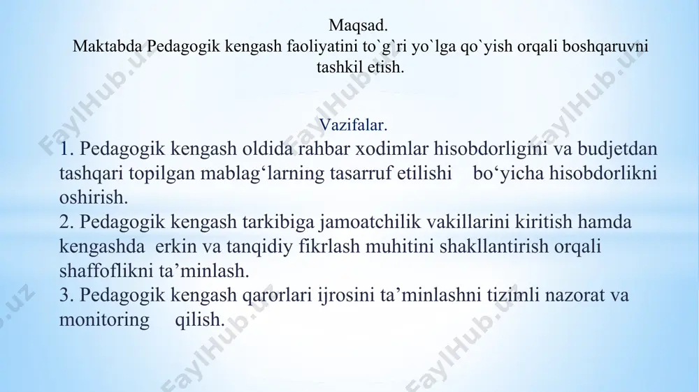 pedagogik kengash faoliyati samaradorligini oshirish va shaffofligini ta’minlash - Page 5