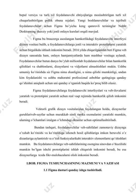 va men generatori bilan tajriba utkazadilar. kompaniyaning dastlabki foydalanuvchilar qamrovi 2012 – yilda the brown daily herald tomonidan chop etilgan maqolada noaniq tarzda foydalanuvchilarga o’zlarini onlayn tarzda ijodiy ifodalash imkonini beradigan texnologiya startapi sifatida tasvirlangan. figma – bu veb – saytlar, ilovalar va boshqa dizayn mahsulotlarini online rejimda tayyorlash uchun ixtisoslashgan grafik muharrir. u 2016 – yilda sketch va adobe xd’ ning analogi sifatida ishga tushirilgan hamda tez fursat ichida grafik dizaynerlar o’rtasida eng mashhur vositalardan biriga aylandi. figma tarmoqlari kuchli. men uchun ular izchilikni saqlashga yordam beradi, yaxshi taqdimot dizaynining tanqidiy qismi. men odatda butun loyiha uchun bitta ustunli ustunlardan foydalanaman, lekin agar siz bir nechta panjara tizimlaridan foydalansangiz, figmada juda ko’p moslashuvchanlik mavjud. boshlash uchun har qanday ramkani tanlashingiz mumkin va keyin tarmoq tartibini uslub sifatida saqlashingiz mumkin. figmadagi har qanday matn yoki matn oynasi giperhavolaga aylanishi mumkin. figma uchun rasmiy linux yuklab olinmagan. biroq norasmiy yuklab olish …
