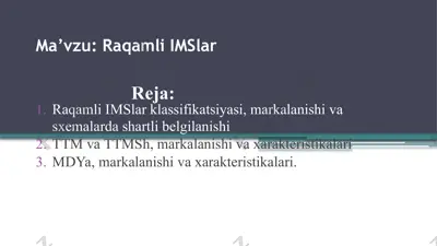 raqamli imslar — PPTX