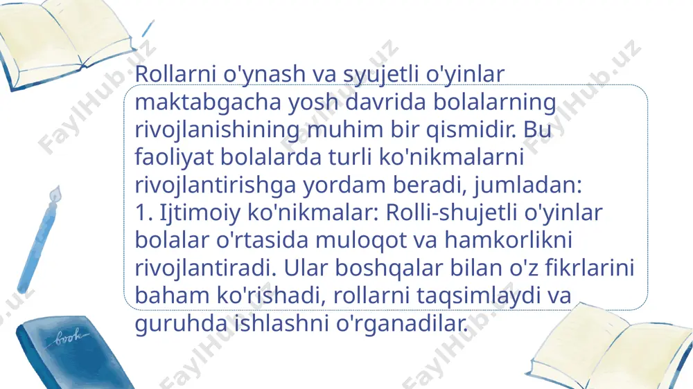 rolli syujetli o'yinlar maktabgacha yosh davrining yetakchi faoliyati sifatida - Page 4