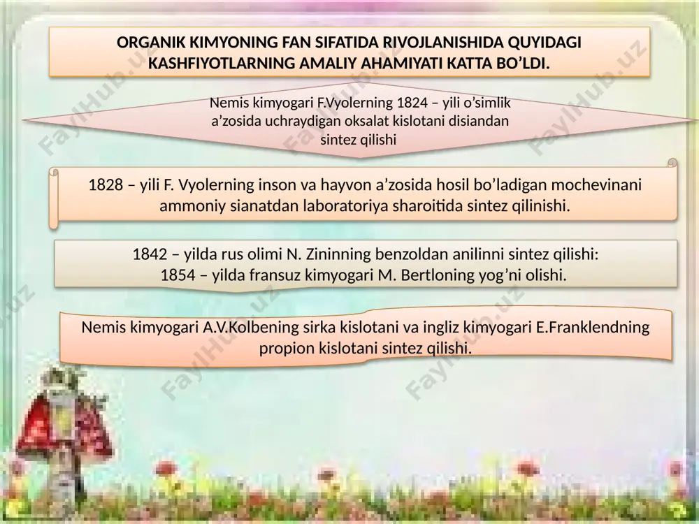 organik kimyo tarixi. organik birikmalarning o’ziga xos xususiyatlari - Page 4