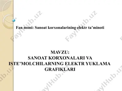 elektr yuklama grafiklari — PPTX