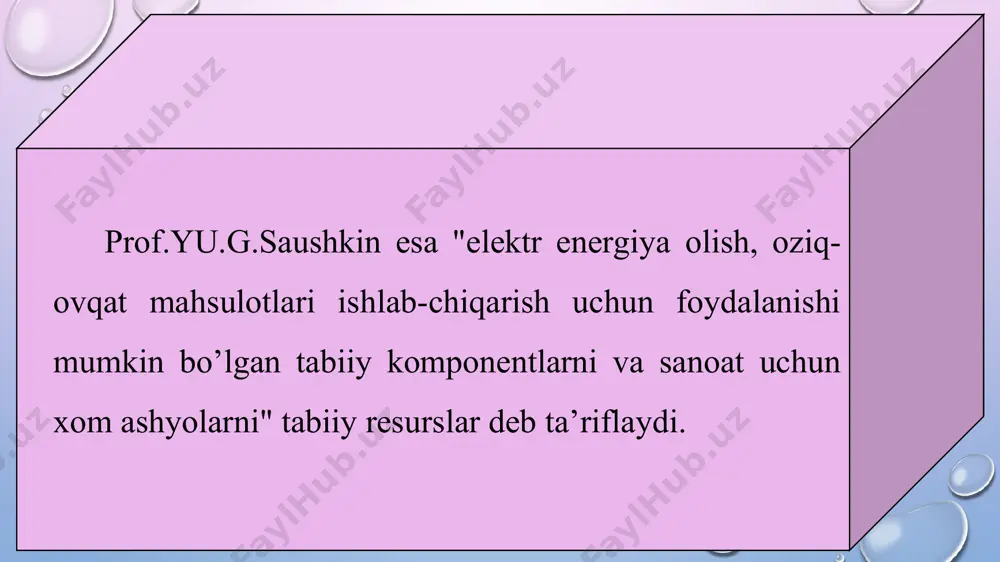 tabiiy resurslar va ularning tasnifi - Page 4