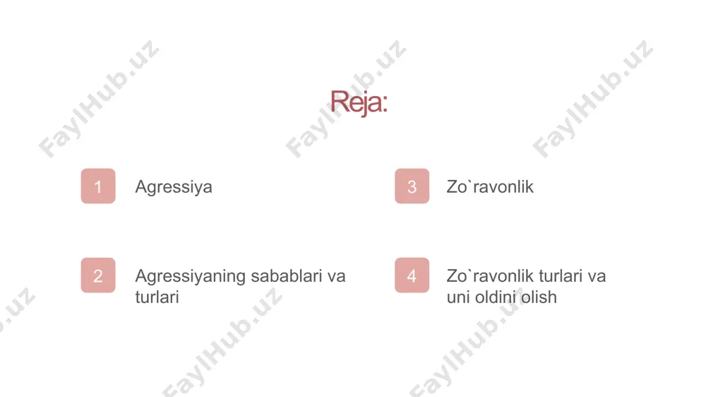 chiqishi, oilalarda o‘z otasi yoki onasining mehr-oqibatidan bebahra o‘sayotgan va adolatsizlikka uchrash natijasida turli xil jinoyatlarga qo‘l urish kabi illatlarning namoyon bo‘lishi. agressiyaga moyillik. ko‘pchilik agressiyaga moyillikni faqat yigitlarga xos xususiyat deb biladi. aslida unday emas. agressiyaga moyillik ham yigitlarga, ham qizlarga xos xususiyatdir. ammo yigit va qiz agressiyasi hamda uning qanday ifodalanishi orasida juda katta farq mavjud yigitlar agressiyasi qizlar agressiyasi yigitlar agressiyasi o‘zini ochiq ifoda qiladi. yigitlar agressiyasi o'zi uchun ko‘proq jismoniy kuch ishlatish shaklini tanlab oladi. yigitlar agressiyasi darrov o‘zini namoyon etadi. urish, jismoniy tazyiq,turtish, bir tushurish, bo‘g‘ish, jismoniy harakatlami cheklash, do‘q qilish, shantaj - bular yigitlar tomonidan ko‘proq qo‘llanadigan agressiya turlari hisoblanadi. qizlar agressiyasi esa ochiq ifodalanmaydi. ular orqadan, asta, bilintirmay, zimdan harakat qiladi. ular «sen shu ishni qilding» deb ushlab olish kechadi, chunki qizlar ko‘proq psixologik agressiyani tanlashadi va ishlatishadi. o‘z opponentini psixologik ezish, uni tahqirlash, unga bepisand munosabatda bo‘lish qizlar agressiyasining shakllari hisoblanadi. agressiyaning …