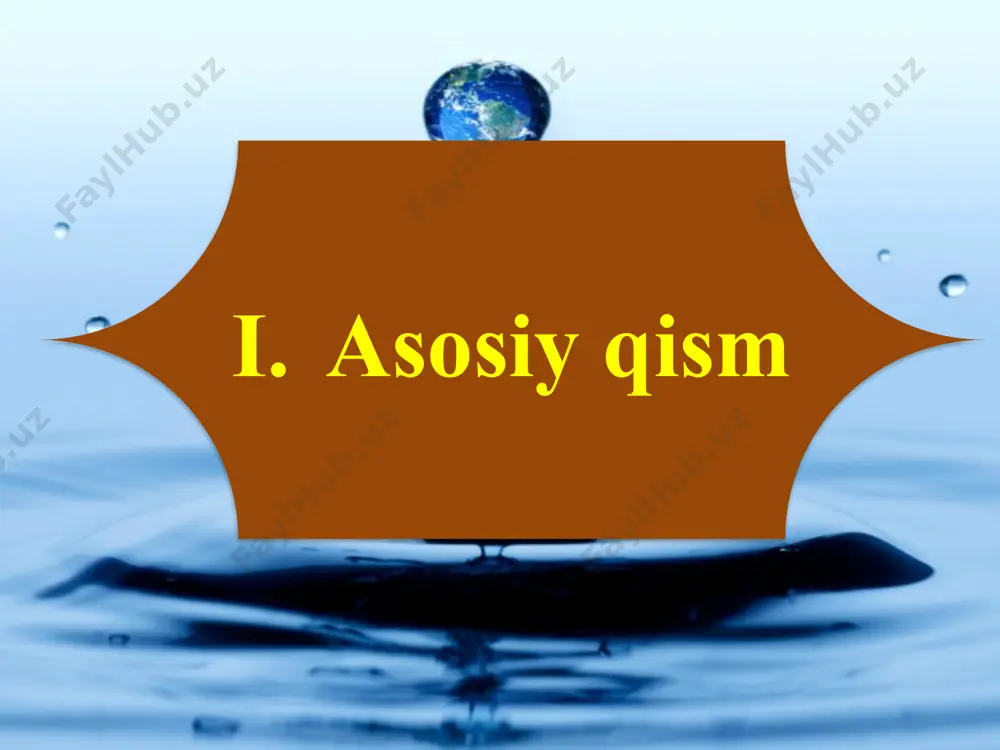 a tuproqqa quyidagi mineral o'g'itlar; (nh4)2so4, nh4no3, ca(no3)2, cacn2 olinadi. tuproqda cacn2 parchalanib ammiak ajratadi. cacn2 + 3h2o = caco3 + 2nh3 azotli o’g’itlar. xulosa qilib aytish mumkin-ki azot elementini organizmdagi ro'li katta va bu azot aylanishini tushunish mumkin.tarkibida azot atomi bo‘lgan moddalarni chiqarib tashlash uchun organizm qanday yo‘l tutadi? ularni siydik tarkibidagi ammiak sifatida chiqarib yuborish mumkin – dengizda yashovchi sut emizuvchi hayvonlarning aksariyatida shunday yo‘l bilan azot organizmdan chiqariladi. kurs ishini o’rganishim mobaynida ko’pgina adabiyotlar shuningdek, internet ma’lumotlaridan samarali tarzda foydalandim. kelajakdagi ilmiy faoliyatimda ushbu bilimlardan amaliyotda keng foydalanaman. xulosa karimov i.a. barkamol avlod orzusi. -toshkent: o`zbekiston milliy ensiklopediyasi davlat ilmiy nashriyoti, 2000-yil 182 b. karimov i.a. yuksak ma`naviyat yengilmas kuch. -toshkent: ma`naviyat nashriyoti, 2009-yil 171 b. karimov i.a. vatan sajdagoh kabi muqaddasdir. -toshkent: o`zbekiston nashriyoti, 1996-yil 3-tom 175 b. ilmiy xabarnoma jurnali. -andijon-2009-yil № 4-114 b. aminov b., tilanov t. odam va uning salomatligi. -toshkent: ibn sino …