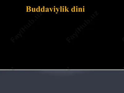 buddaviylik dini — PPT