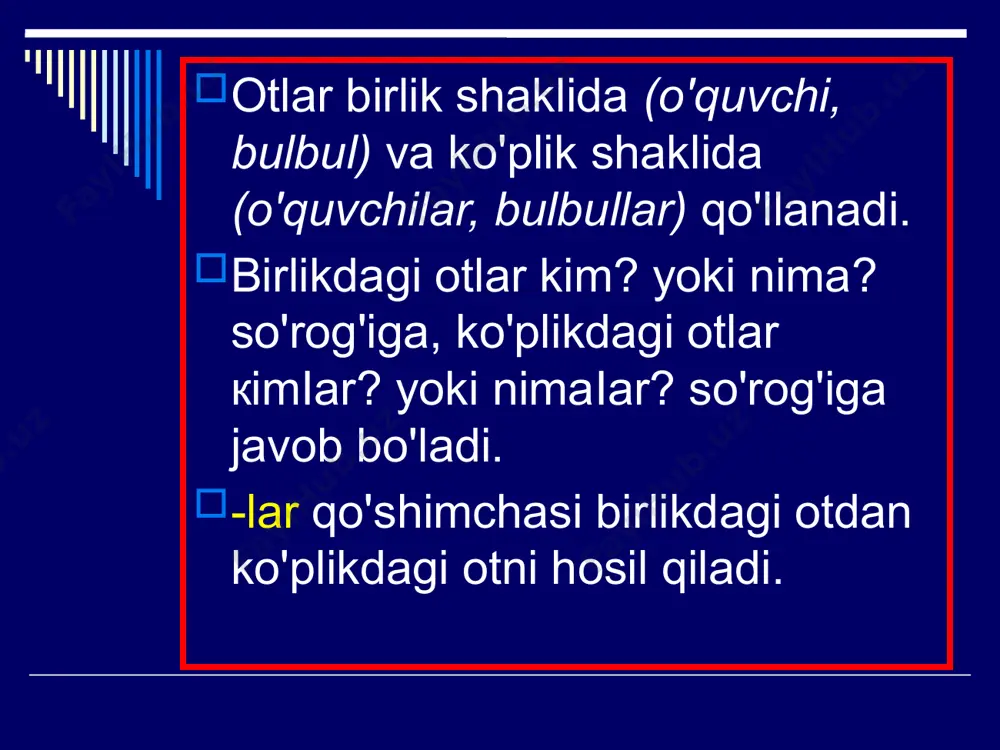 otlarda birlik va ko'plik (dars ishlanma) - Page 5