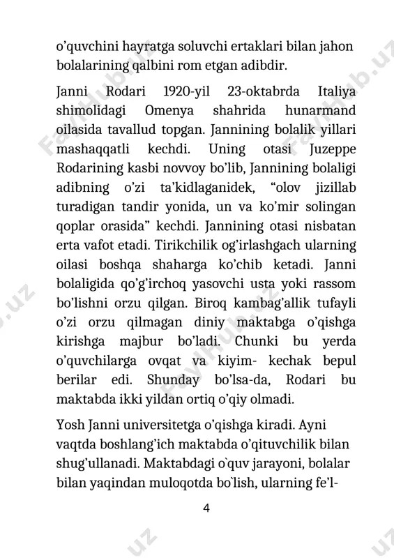 oldim. -u nima debdi, nima bo’lib qoldim dedi?-shivirlab so’rabdi ayiq xotinidan. -ha, ha,-deb gapni ilib ketibdi ayiq.- men xuddi shunday deb o’ylovdim-a, ko’nglimda xuddi o’sha so’zlarni so’zlarni takrorlovdim-a. o’sha kuni kechasi butun qutb kuchli qars-qurs va gumburlashdan larzaga kelibdi. butun-butun muz parchalari dag’-dag’ qaltirab,yupqa oynaday chirs-chirs sinibdi. bechora gunafsha muzday havoga o’zidagi bor muattar hidini taratibdi, go’yo u bu bepayon muz sahrosini bir zumda eritib iliq moviy dengizga yoki ko’m-ko’k maysa bilan qoplangan poyonsiz ko’klamzorga aylantirmoqchi bo’layotganday edi. keyin gunafsha holdan toyib, boshini egib, qaddini bukibdi-yu, shu-shu boshqa o’rnidan turolmabdi. tongda hamma gunafshaning so’lib qolganini ko’ribdi, u ingichka tolasida egilib, oppoq qor ustida rangsiz va jonsiz yotganmish. agar uning oxirgi o’y-fikrlarini so’zda ifodalash mumkin bo’lsa, biz, hoynahoy quyidagi so’zlarni eshitgan bo’lardik: “mana, men o’lyapman. lekin kimdir boshlashi kerak edida. qachonlardir bu yerda million-million gunafsha ochilib yotadi. muzlar eriydi, orollar hosil bo’ladi, ulardan bolalarning qo’ng’irog’day sho’x kulgisi eshitilib turadi”. ertaklar- xayolot …