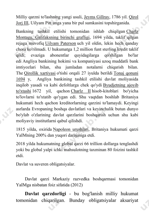bitta taklif qilingan echim (xususan jahon pensiya kengashi (wpc) tomonidan ilgari surilgan) moliyaviy iqtisodchilar) gretsiyaning o'z nashriga qaytishi uchun draxma. ushbu taklif faqat kelajakdagi qarzlarni berish masalasini hal qiladi va mavjud bo'lgan qarzlarni chet el valyutasida belgilaydi va ularning narxini ikki baravar oshiradi. mamlakatlar bo'yicha asosiy maqola: kredit xavfi garchi milliy hukumat siyosiy sabablarga ko'ra defoltni tanlashi mumkin bo'lsa-da, milliy hukumatga mamlakatning suveren valyutasida kredit berish odatda "tavakkal qilmaydigan" hisoblanadi va "xavfsiz foiz stavkasi ". buning sababi shundaki, qarz va foizlarni soliq tushumlarini oshirish orqali qoplash mumkin (yoki tomonidan) iqtisodiy o'sish yoki soliq tushumini oshirish), xarajatlarni kamaytirish yoki ko'proq pul yaratish. ammo, bu inflyatsiyani kuchaytiradi va shu bilan inflyatsiyani pasaytiradi degan fikr keng tarqalgan qiymat investitsiyalarning poytaxt (hech bo'lmaganda qarz uchun emas inflyatsiya bilan bog'liq ). bu tarix davomida ko'p marta sodir bo'lgan va bunga odatiy misol keltirilgan veymar germaniyasi azob chekkan 1920-yillarning giperinflyatsiya hukumat birinchi jahon urushi xarajatlaridan kelib …
