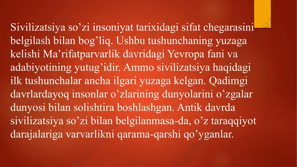 rik va mayda qoramol boqilgan va baliq tutilgan. mis va misdan yasalgan mehnat qurollarining paydo bo’lishi bilan nil vodiysini o’zlashtirish boshlangan. m.a. iv ming yillikning birinchi yarmida misrliklar havza sug’orish tizimini yaratishgan. m.a. iv ming yillikning ii yarmida sun’iy sug’orishga asoslangan dehqonchilikdan hunarmandchilik ajralib chiqqan. urug’chilik munosabatlari emirilib, ilk ijtimoiy tabaqalanish yuz bergan, ilk ibtidoiy qulchilik paydo bo’lgan. qadimgi misr tarixi mil. av. iv ming yillikning ii yarmidan - davlat va sinfiy jamiyatning paydo bo’lishidan mil. av. vi asrda misrning ahmoniylar davlatiga qo’shib olingan davrigacha bo’lgan davrni o’z ichiga oladi. qadimgi misr tarixi quyidagi davrlarga bo’linadi: 1. sulolalargacha bo’lgan davr (m.a. iv ming yillik). 2. ilk podsholik (m.a. xxx - xxviii asrlar, i-ii sulolalar). 3. qadimgi podsholik davri (m.a. xxviii-xxiii asrlar, iii-iv sulolalar) . 4. o’rta podsholik davri (m.a. xxii-xviii asrlar, xii sulola). 5. yangi podsholik davri (m.a. xvi-xi asrlar, xviii-xx sulolalar) 6. so’nggi podsholik (m.a. xi-v asrlar xxii -xxv …