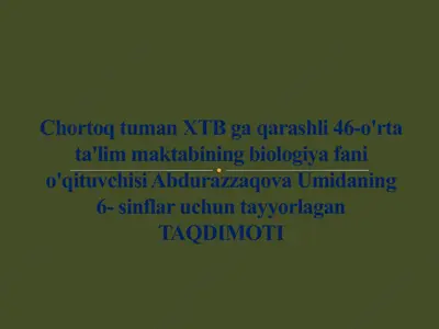 biologiya fanining laboratoriya mashg'uloti — PPTX
