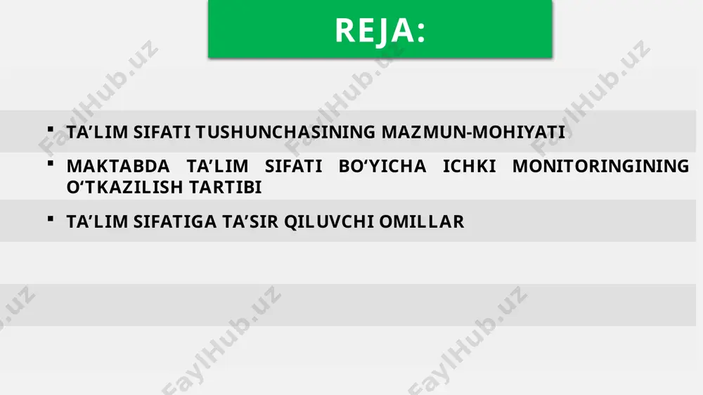 olash qobiliyatiga – baholash savodxonlik darajasiga munosabat beldiring. 🔵a’lo 🔵yaxshi 🔵qoniqarli 🔵qoniqarsiz 7. oʻqituvchingizning fan kontenti sifatiga, ya’ni mavzular bo‘yicha taqdimotlar, topshiriqlar sifatiga va qiziqarli ekanligiga baho bering. 🔵a’lo 🔵yaxshi 🔵qoniqarli 🔵qoniqarsiz 8. oʻqituvchingizning o‘quvchilar bilan ishlash darajasiga baho bering. 🔵faqat yaxshi o‘zlashtiradigan o‘quvchilar bilan dars o‘tadi. 🔵faqat o‘zlashtirishi past bo‘lgan o‘quvchilar bilan dars o‘tadi. 🔵ham past, ham yaxshi o‘zlashtiradigan o‘quvchilar bilan ishlaydi. 🔵na past, na yaxshi o‘zlashtiradigan o‘quvchilar bilan ishladi. 9. oʻqituvchingizning o‘g‘il va qiz bolalar bilan munosabati, ya’ni gender tengligiga amal qilish darajasiga baho bering. 🔵faqat o‘g‘il bolalarga yaxshi munosabatda bo‘ladi. 🔵faqat qizlarga yaxshi munosabatda bo‘ladi. 🔵ham o‘g‘il, ham qiz bolalarga yaxshi munosabatda bo‘ladi. 🔵na o‘g‘il, na qiz bolalarga yaxshi munosabatda bo‘ladi. 10. ona tili va adabiyot fanini yanada qiziqarli bo‘lishi, fan sifatini oshirish bo‘yicha taklif va mulohazalaringizni yozing. javob: _______________________________________________ ushbu soʻrovnoma o‘quvchilarning ona tili va adabiyot fanidan dars samaradorligi va o‘qitish sifatini aniqlash maqsadida tashkil etilmoqda. …