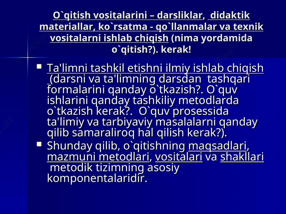 darslik va o`qitishning tarbiyaviy ahamiyati - Page 4