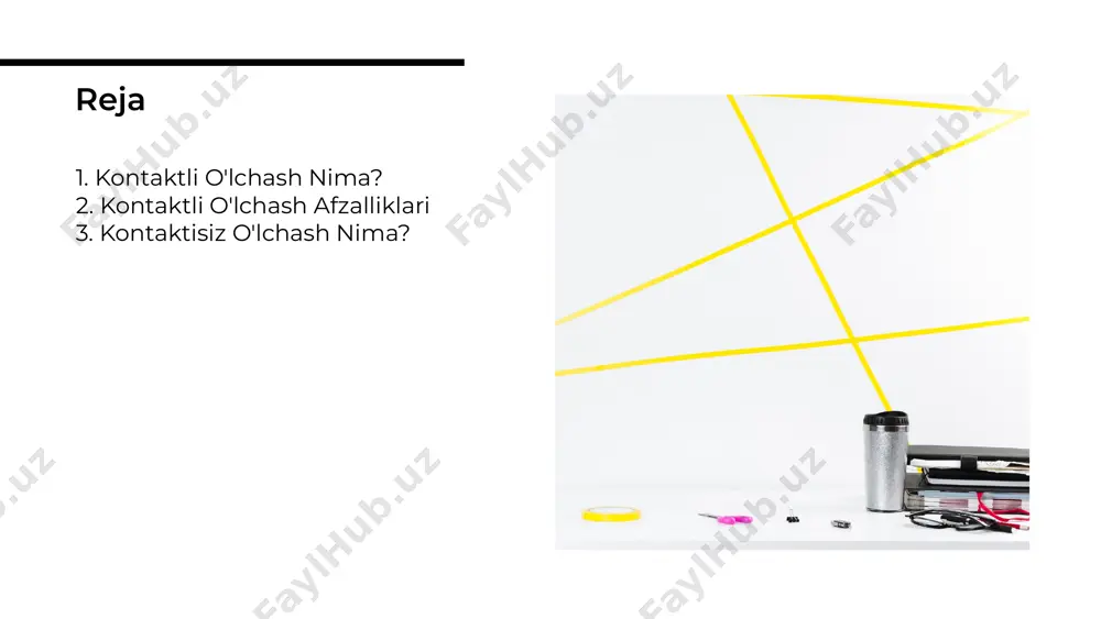 angi imkoniyatlar yaratadi. kontaktli va kontaktisiz o'lchash usullari, ilmiy va sanoat sohalarida muhim o'rin egallaydi. har bir usulning o'ziga xos afzalliklari va kamchiliklari bor. ularni to'g'ri qo'llash, natijalarni yaxshilashga yordam beradi. xulosa