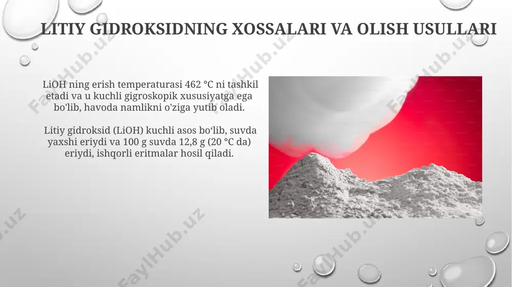 litiy va uning birikmalarini olinish xossalari - Page 5