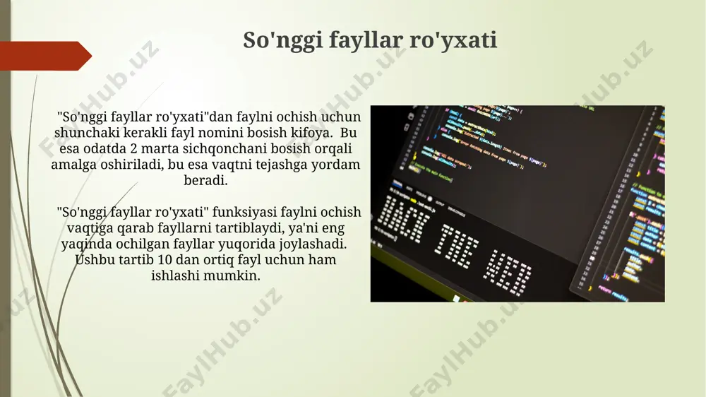 excel dasturi файл menyusi va uning buyruqlari - Page 5