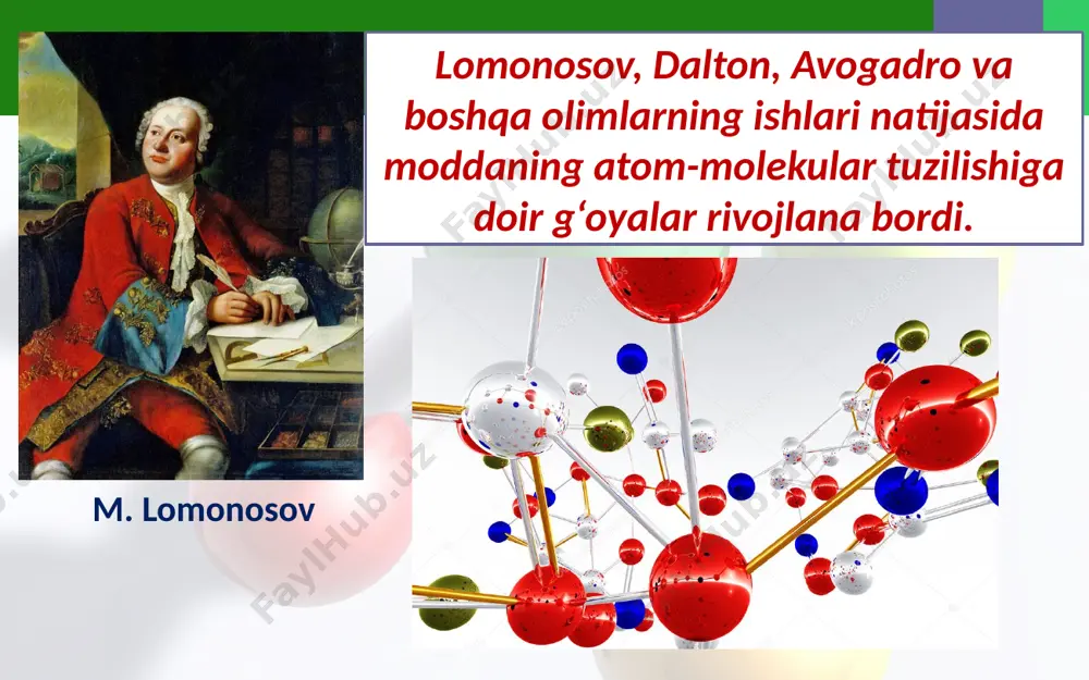 atom molekular ta’limot. atom va molekulalarning realligi (mavjudligi). kimyoviy element, kimyoviy belgi. 7 - sinf - Page 5