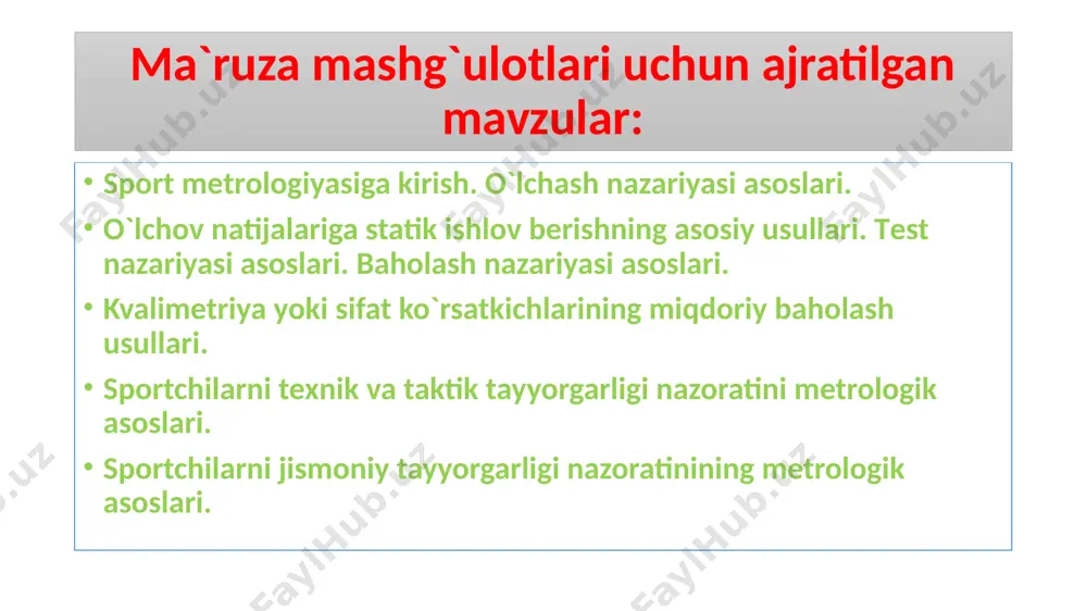 t.f. sport metrologiyasi - Page 5