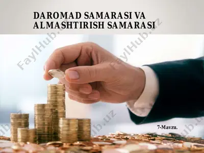 daromad samarasi va almashtirish samarasi — PDF