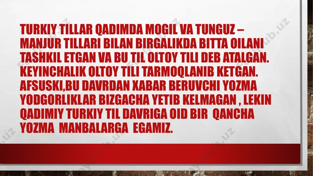 jarayoni boshlangan edi.xvii asrda yashab, ijod etgan abulg‘oziy bahodirxon: ”turklarga turkona aytmoq kerak, to alarming barchasi fahm qilg‘aylar bizning aytgan so‘zimizni” deb yozgan edi. navoiy yaratgan yozma uslub xixasrgacha davom etdi.xvii asrdan boshlab yozuvchi va shoirlar mumtoz eski o‘zbek o‘zbek tilining ommabop tomonlarini o‘ziga singdirgan va so‘zlashuv tiliga xos bo‘lgan xususiyatlarni aks ettirgan tilda-yangi o‘zbek adabiy tilida ijod qila boshladilar. xviii-xix asr yozuvchi va shoirlar –boborahim mashrab, muhammad hoksor, munis, gulxaniy, maxmur, nodira, uvaysiy, ogahiy yangi o‘zbek tilida ijod qilib, uni mukammallashtirdilar.buxoro xonligi va qo‘ng‘irotlar urug‘i hukmron xorazm xonligi, keyinroq ming uru’gi bosh bo‘lgan qo‘qon xonligi barpo bo‘ladi. bu xonliklarda asosiy adabiy til yangi o‘zbek tili bo‘lib bu hududda yashagan turli urug‘ga mansub yozuvchi, shoir, tarixchilar shu tilda ijod etdilar. ammo buxoro va samarqandda asosan eronzabon va eronzabonlashgan turkiy urug‘lar bo‘lgani uchun tojik tilida yuritilar edi.mustamlakachilik davrida cheklangan bo‘lsa-da, sanoat va savdoning o‘sishi, maorif va madaniyatda bo‘lgan o‘zgarishlar mahalliy ziyolilarning …