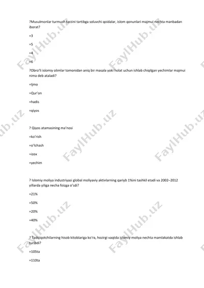 islomiy moliya — PDF