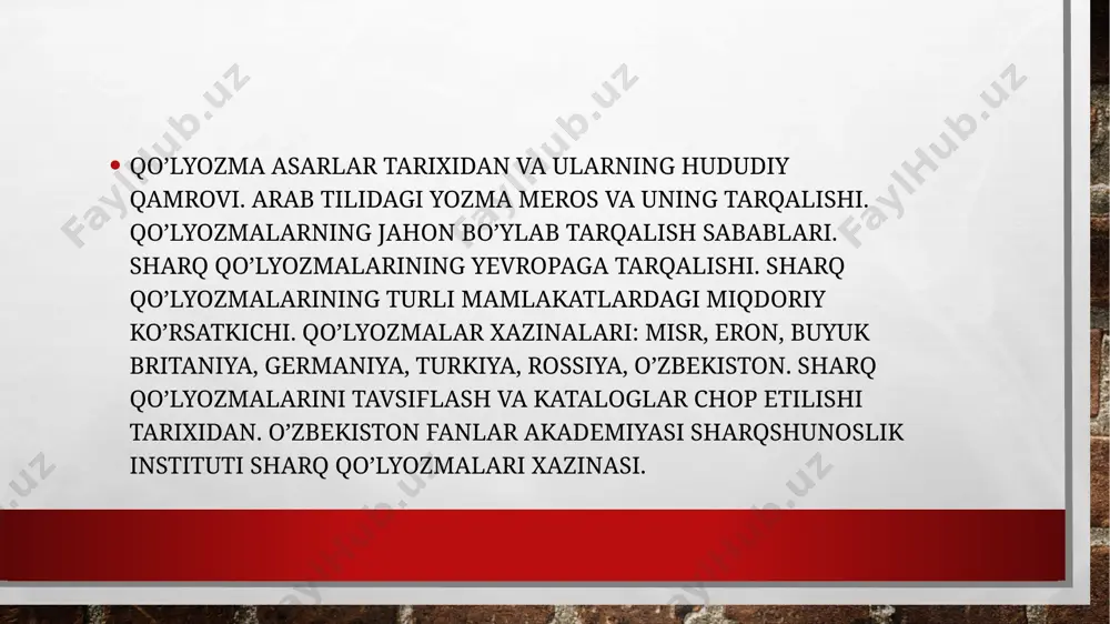 arab yozuvidagi manbalar tarixi - Page 5